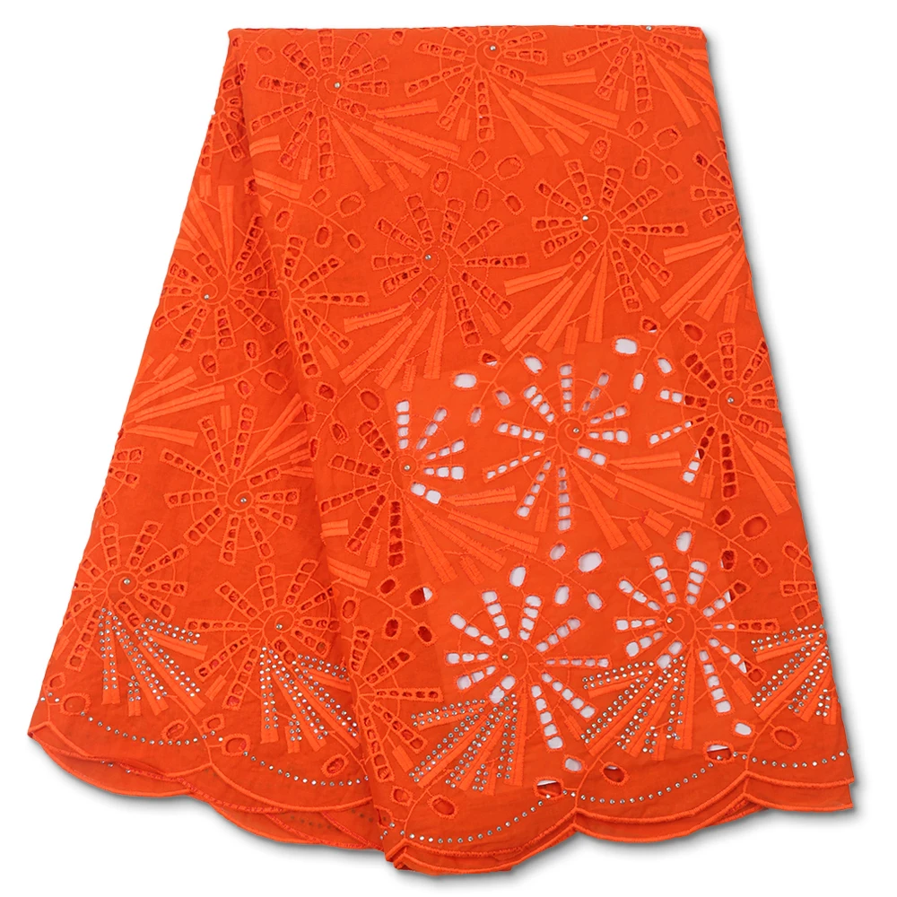 

Nigerian African Cotton Lace Fabric 2020 High Quality Dry Lace Swiss Voile Lace In Switzerland For Wedding Dress YA3772B-5