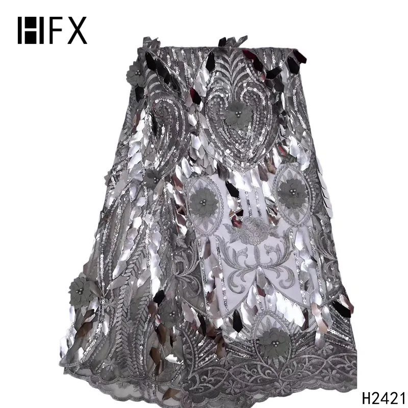 HFX новый дизайн большие цветы африканская французская кружевная ткань зеленая