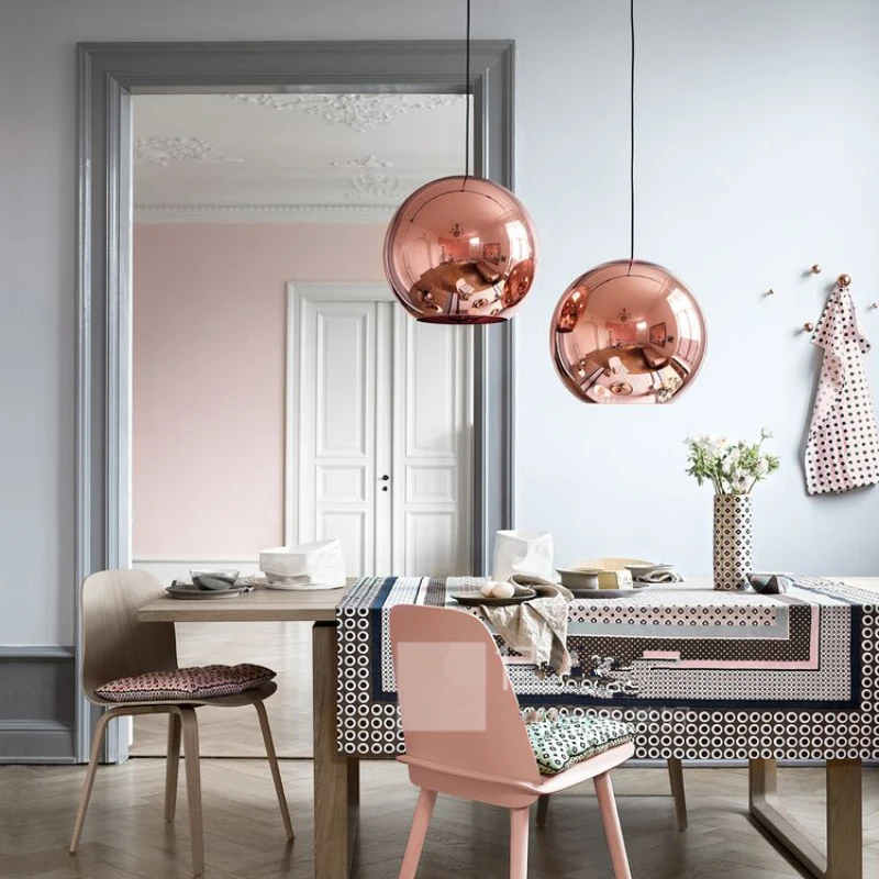 Lámpara colgante de cristal galvanizado para comedor, lámpara moderna de estilo nórdico para cocina, Bar, cafetería, decoración E27