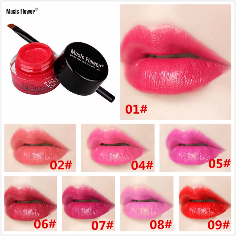Музыкальная Цветочная воздушная подушка бархатная Матовая жидкая помада макияж