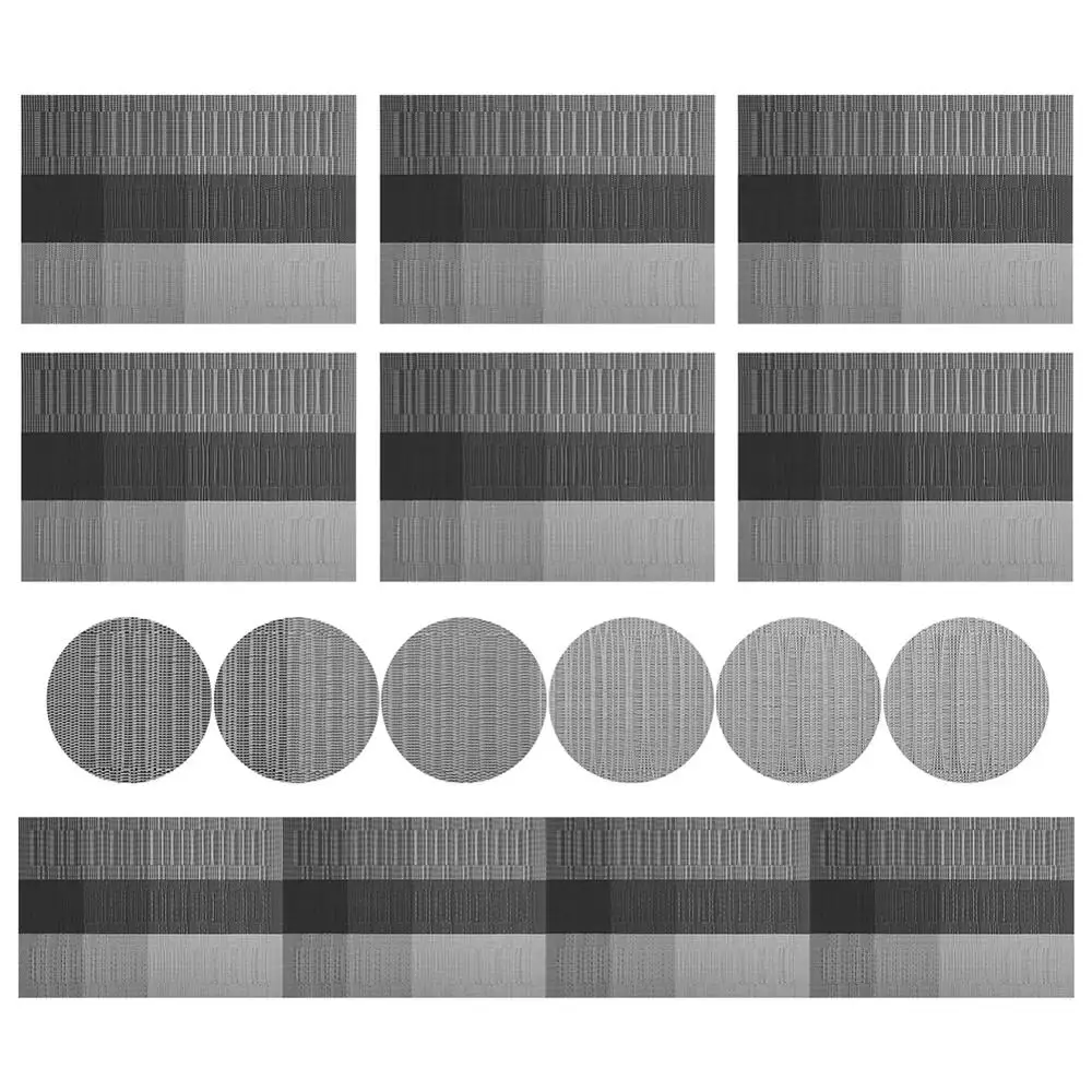 

9/13 Pcs/set WaterProof Placemats PVC Table Mat Dining Disc Pads Coasters 180cm Table Runner kitchen Home Decor Tapete de lugar