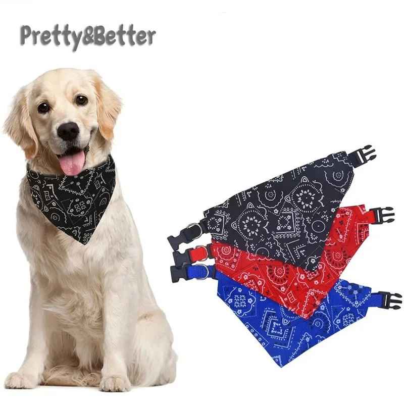 

Pet Scarf Cartoon Lattice Pet Clothing New Product Recommendation M Size 1.5cm Blue Bone Saliva Towel Dog Accessories for Small