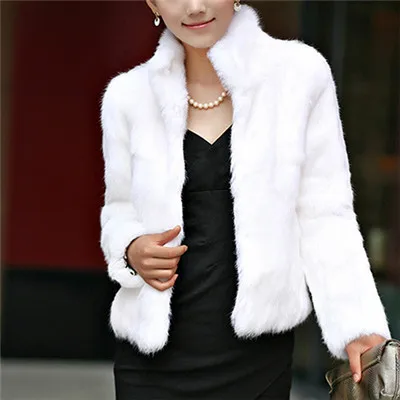 Model A-White XIKOI повседневное меховое пальто из искусственного меха Женское пальто из искусственного меха женское короткое пальто зимняя одежда Вечерние пальто из черного меха - Цвет: Model A-White