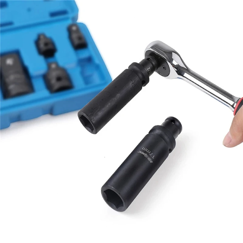 

6Pcs 1/4 1/2 3/8 3/4 Socket Wrench Impact Socket Adaptor Reducer Adapter Ratchet Breaker Driver Auto Repair Tool Set