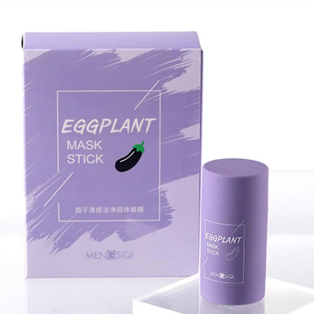 

Cleansing Green Tea Purifying Clay Stick Face Mask Oil Control Anti-acne Eggplant Masks Reduce Blackheads Skin Care Tslm1