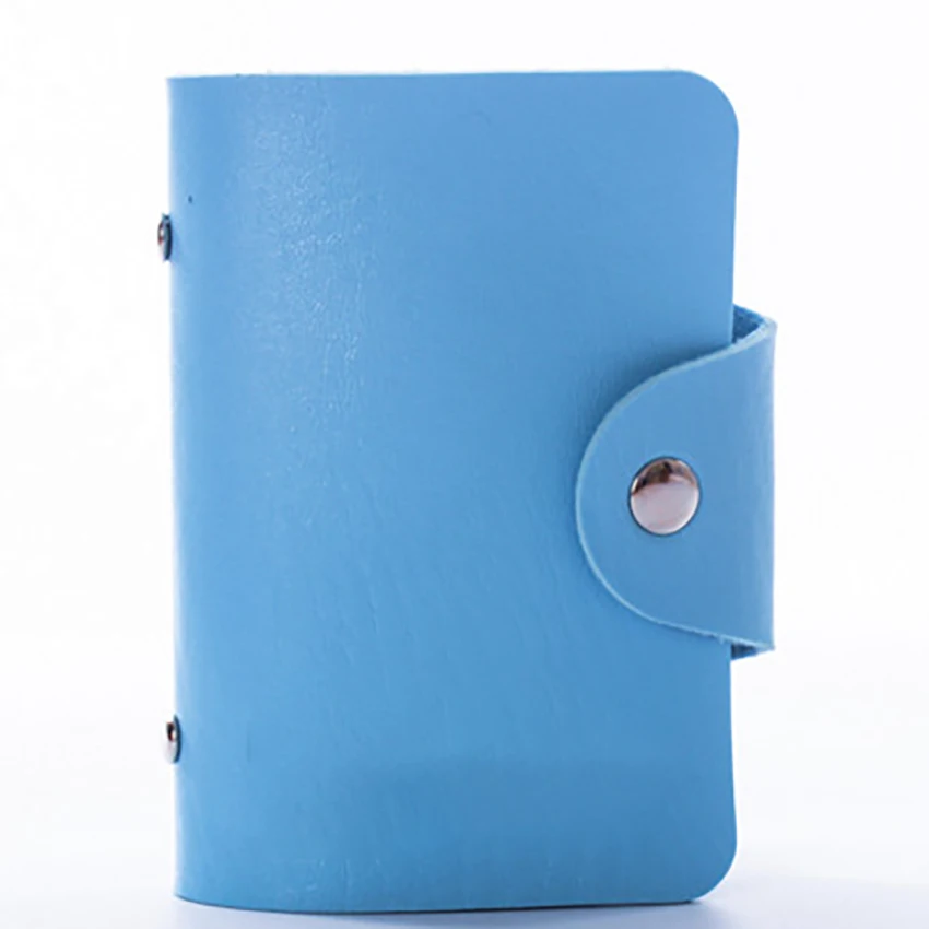 24 слотов для карт из искусственной кожи Портативный мини Карамельный цвет