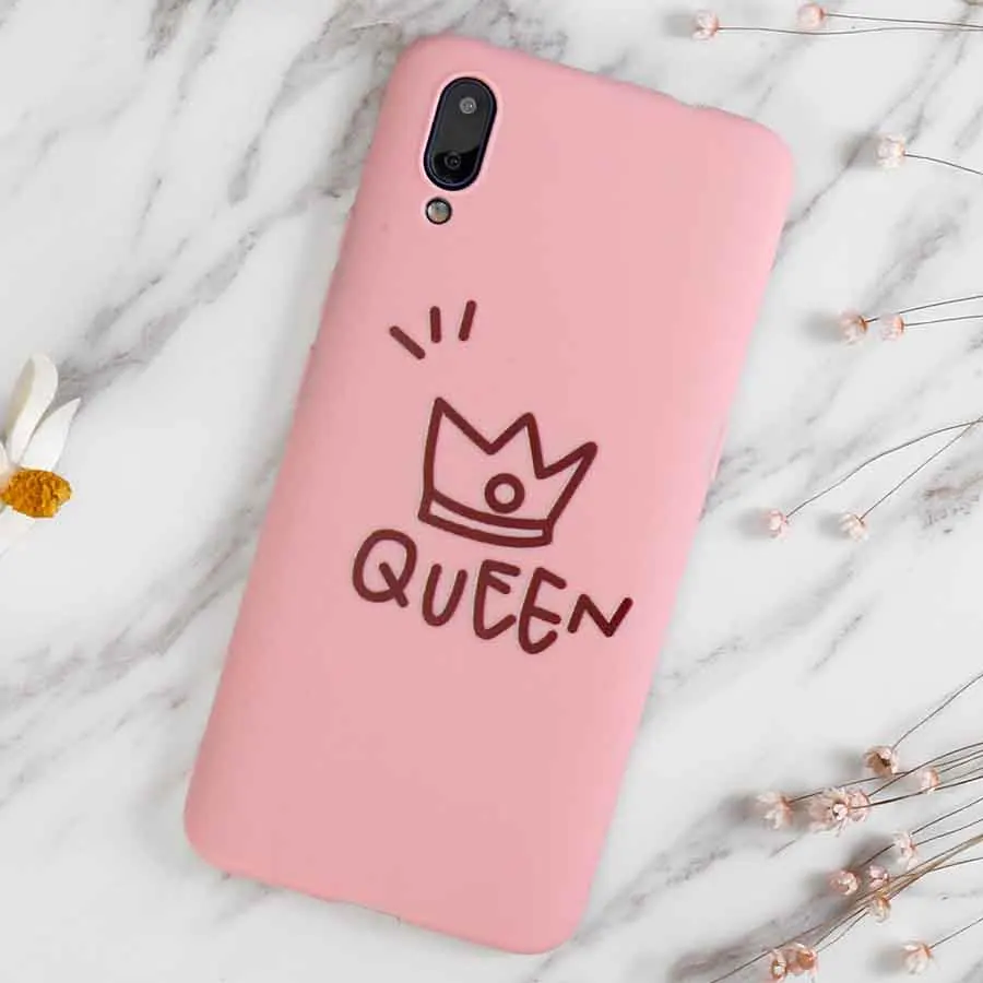 Милый чехол King queen Crown для samsung Galaxy A80 A70 A50 A40 A30 A10 Чехлы M10 M20 M30 A7 A8 A9 2018 мягкий из ТПУ |