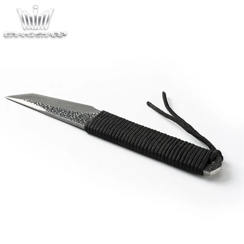 Damascus Hunting Knife Camping Sport Outdoor Gadgets Car Safety Hammer Seat belt Cutter Chef Utility Cutting Peeling Tools New |