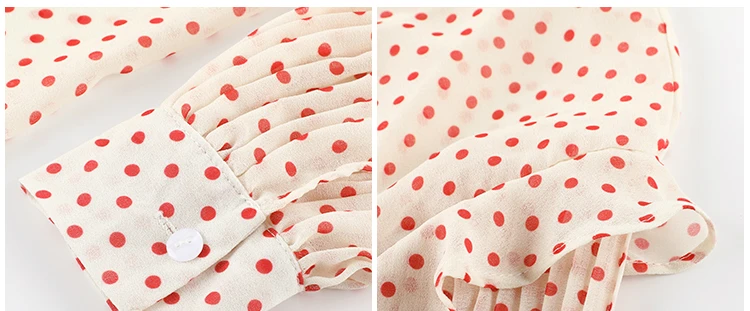 

Blusas Mujer De Moda 2021 Long Sleeve Dot Chiffon Blouse Shirt Women Blouses Shirts Stand Collar Blouse Top Female Blusa D508