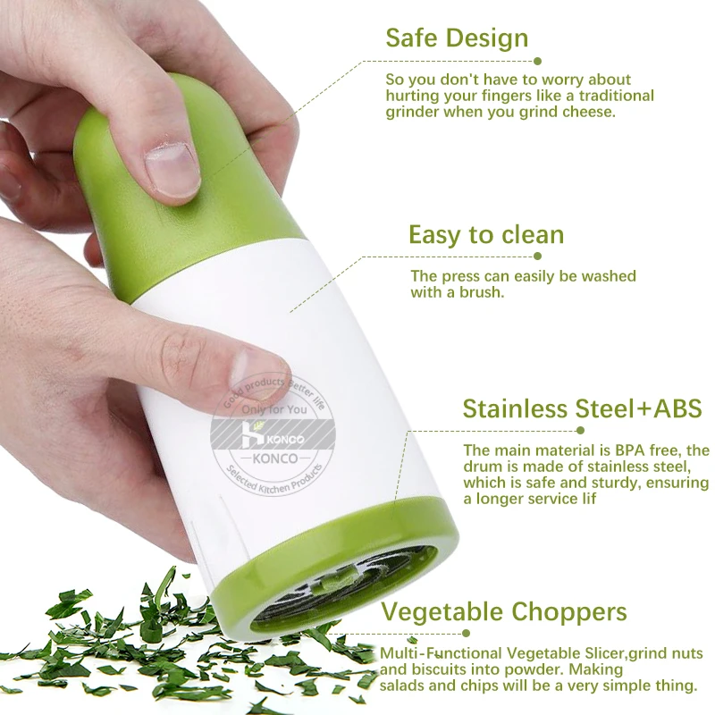 Konco измельчитель трав мельница для специй петрушки овощей резак чеснока