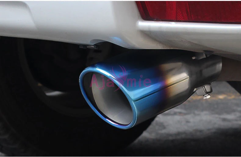 #304 нержавеющая сталь Синий Серебристый задний хвост глушитель наконечник трубы