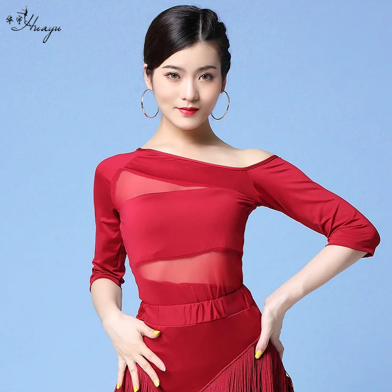 Костюмы для латиноамериканских танцев Новые Топы женщин и девушек