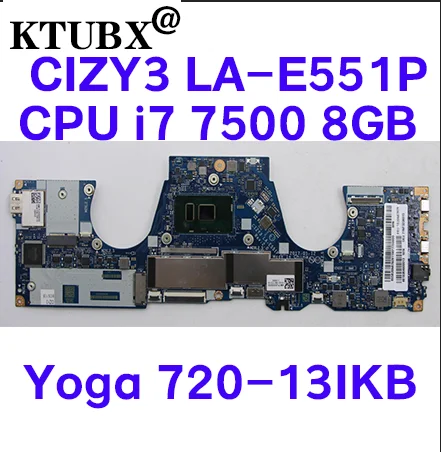 Прозрачная защита для экрана Lenovo Yoga 720 13IKB Материнская плата ноутбука CIZY3 LA E551P с i7
