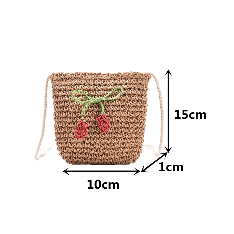 

Women Mini Straw Knit Crossbody Bag Famous Designer Handmade Bucket Bag Small Beach Messenger Handbag Ladies Summer Shoulder Bag