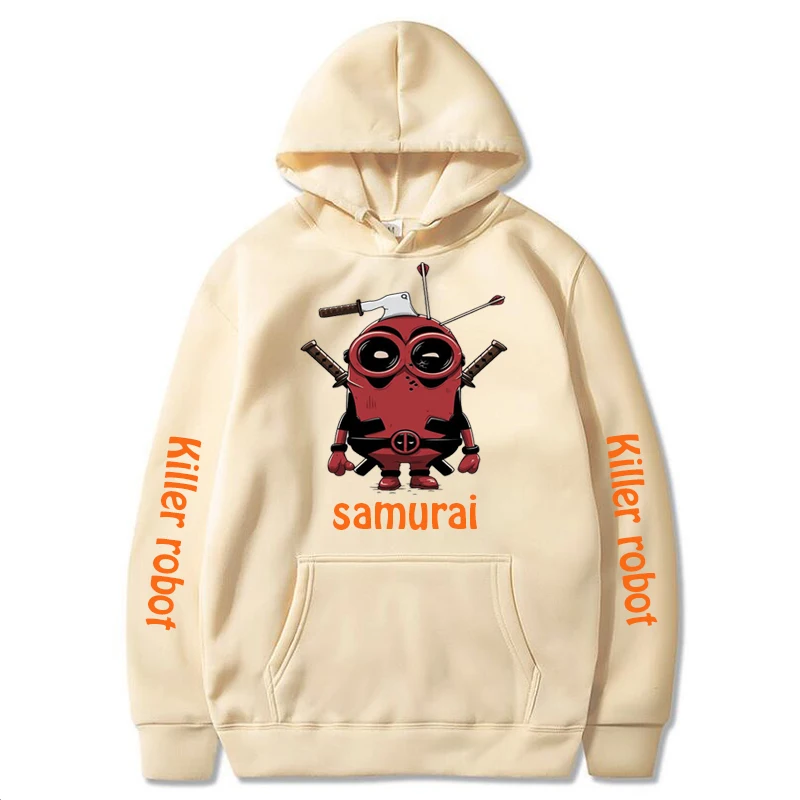 

Casual padded comfortable jacket killer robot printed street style sweater jacket unisex hoodie