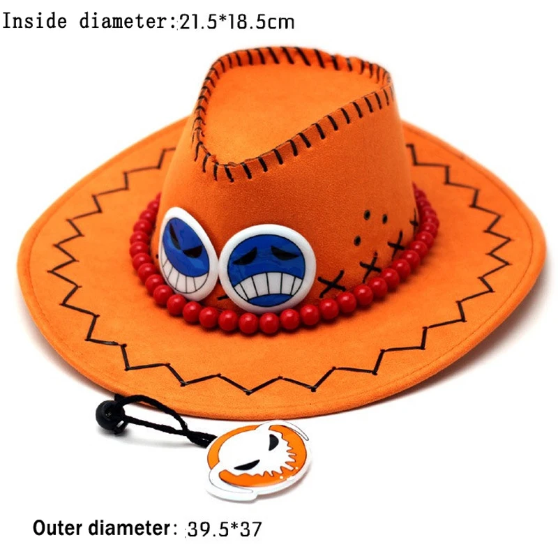 Аниме One Piece D Ace Luffy Косплей ковбойские шляпы для мужчин и женщин Кепка путешествий