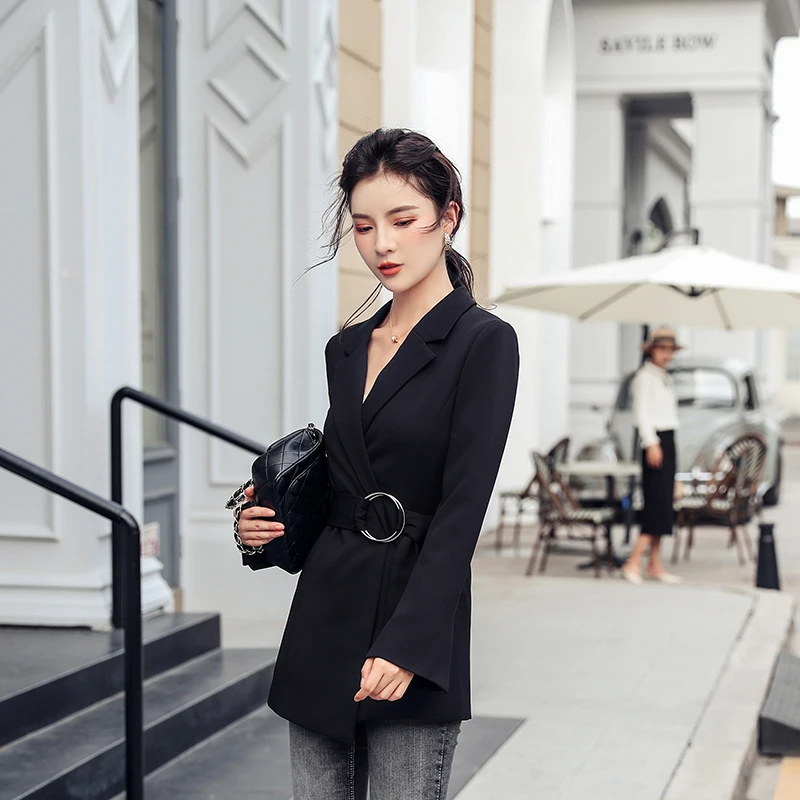 Женская джинсовая куртка F9167 модная повседневная в Корейском стиле на осень и