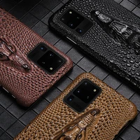 new luxury 3d dragon pattern genuine leather standing case for samsung galaxy s20 ultra s10 plus cases phone cover coque