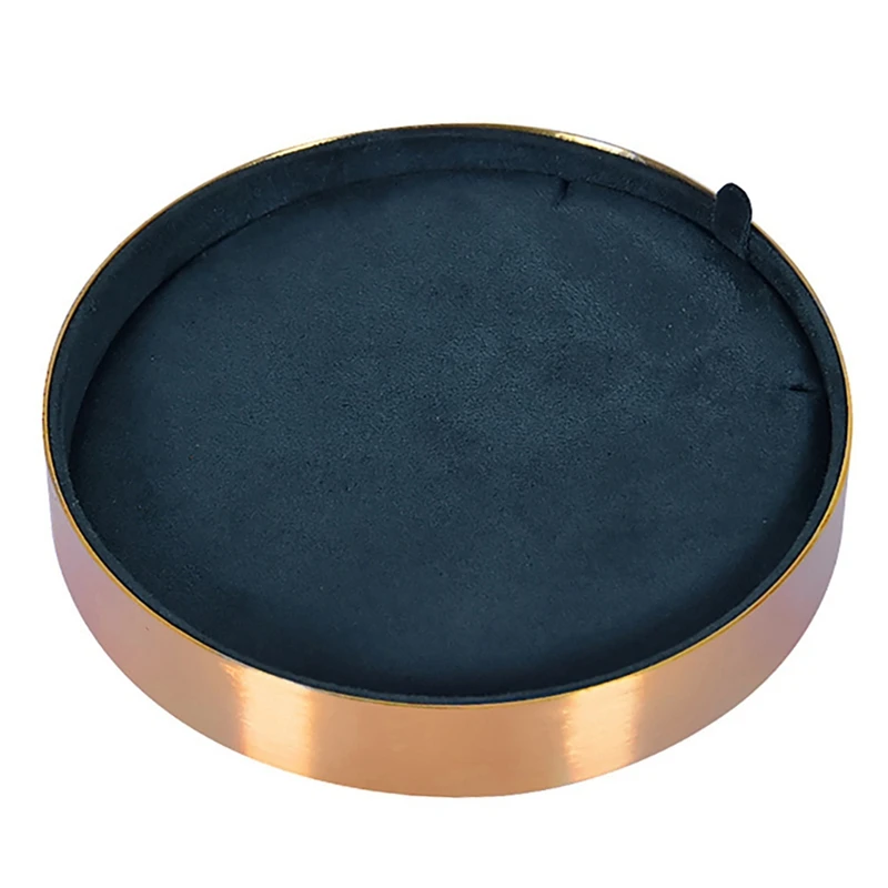 

Jewelry Display Props Metal Round Watch Pallet Live Room Jewelry Display Tray Ring Earring Display Stand Jewelry Box