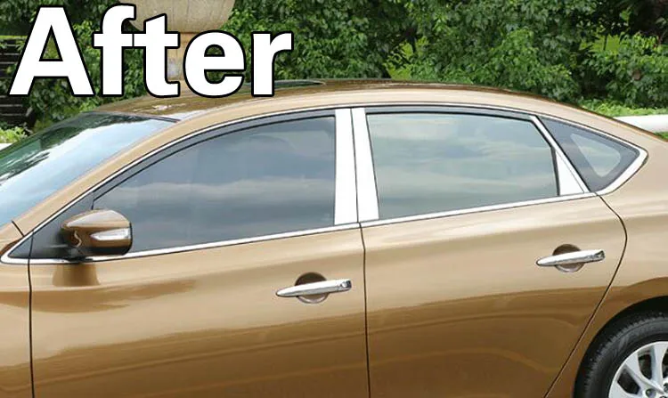 Оконная хромированная стойка накладка на столб декоративная отделка