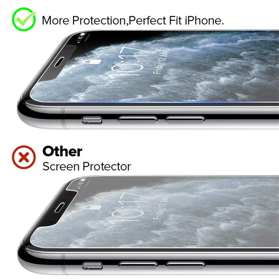 

10pcs/lot 2-in-1 Front Back Screen Protector For iPhone 11 Pro Max Front Rear Tempered Glass Protector On iPhone 11 Pro Max