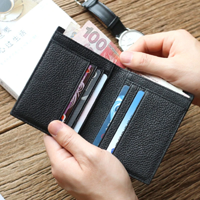 

2021Japanese-style first layer cowhide vertical wallet original leather business driver's license coin purse