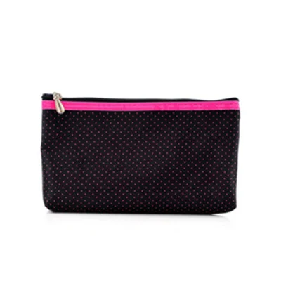 black dot PURDORED 1 шт. косметичка в горошек с зеркальным узором в полоску, женская косметичка, косметичка для мытья, сумка для туалетных принадлежностей, дорожный органайзер, чехол kosmetyczka - Цвет: black dot