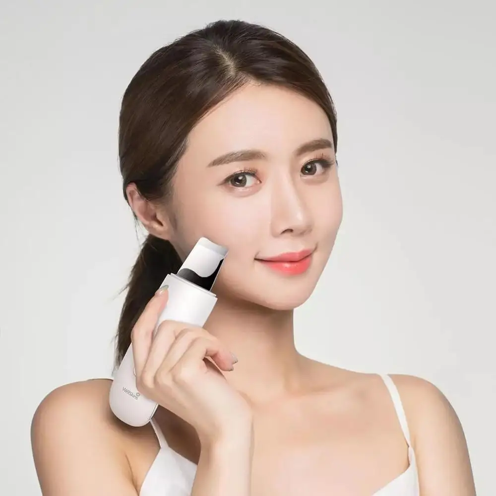 Ultrasonic Facial Skin Scrubber Deep Face Cleaning Peeling Care Device Smart home Chip Beauty Instrument | Красота и здоровье