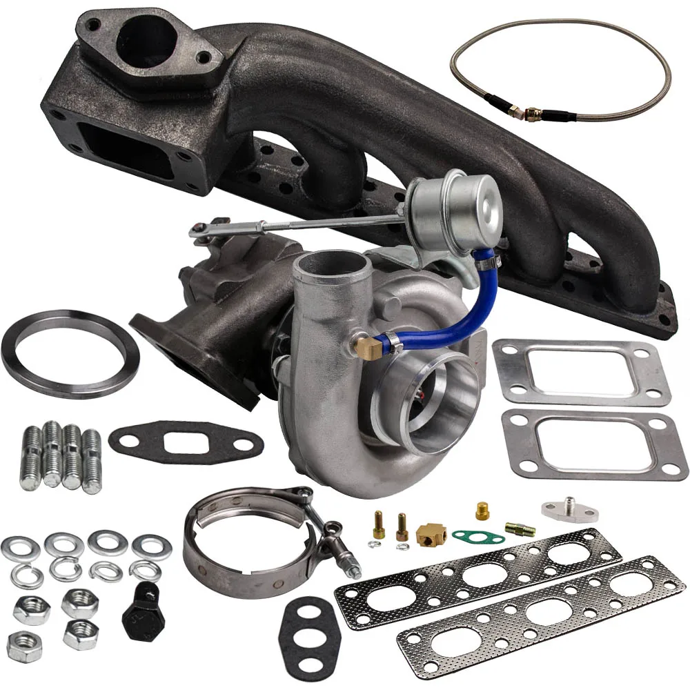 Турбокомпрессор T3/T4 T04E V BAND 63 A/R с выпускным коллектором для BMW E36 E46 M3 I6 92 99 4AN +