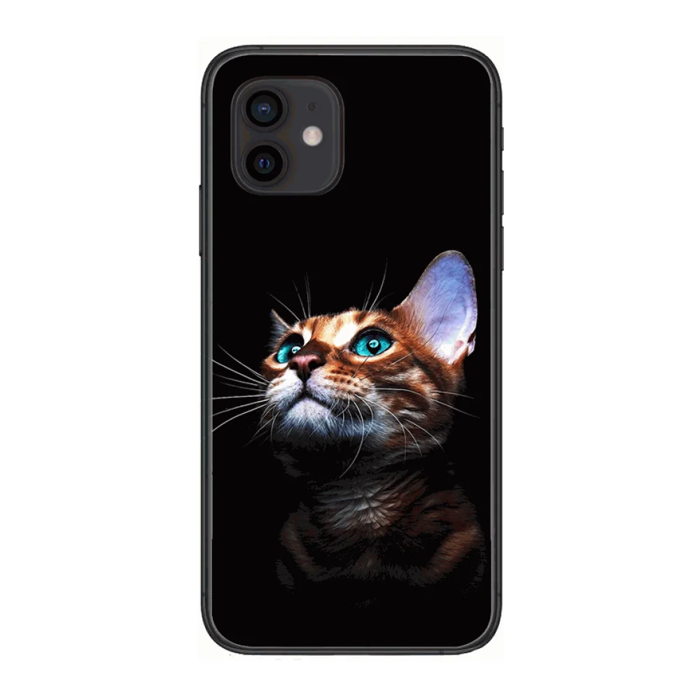 

Cute and fun soul cat frosted anti-fall mobile phone case Style Phone Case cover For iphone 12 pro max 11 8 7 6 s XR PLUS X XS
