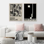 Винтажные выставочные плакаты Bauhaus Austellung Weimar, настенные художественные картины, картины на холсте для гостиной, украшение для дома