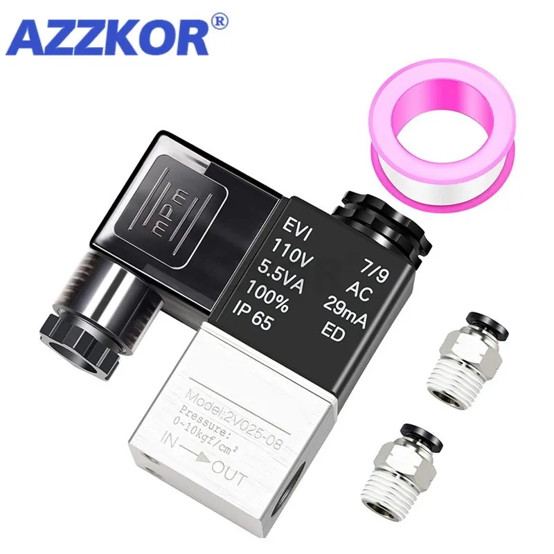 Пневматический электромагнитный клапан AZZKOR газовый регулирующий