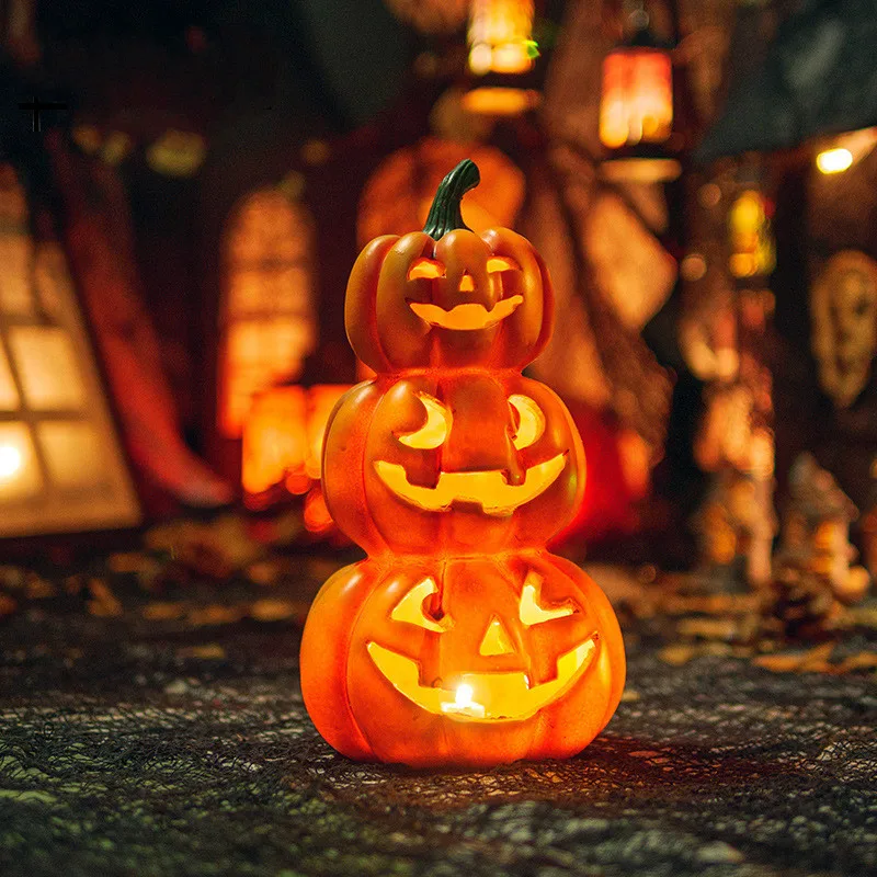 

Halloween Decoration Pumpkin Lamp LED Candle Lamp Venue Layout Props Small Night Lamp Simulation Home Tabletop Decoration