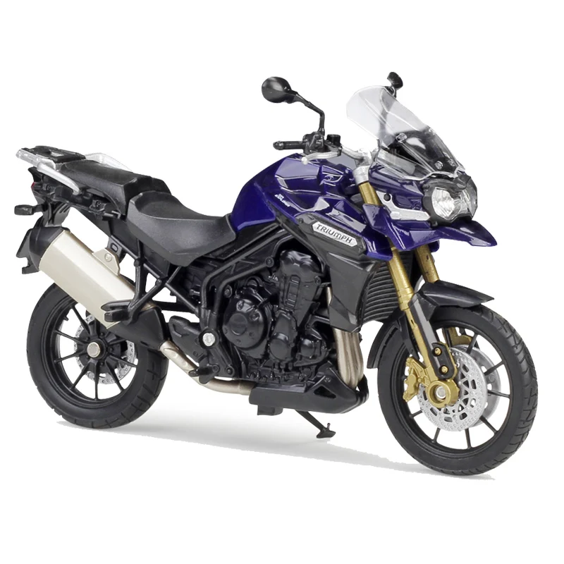 Welly 1:18 TRIUMPH Tiger Explorer сплав Литая модель мотоцикла работоспособная короткопоглотитель игрушка для детей подарки коллекция игрушек