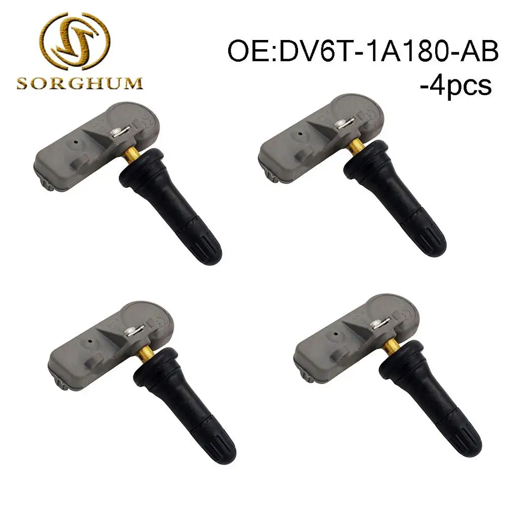 

4pcs DV6T-1A180-AB Car Tire Pressure Sensor TPMS 433MHz Fits For Ford Escape C520 12-17