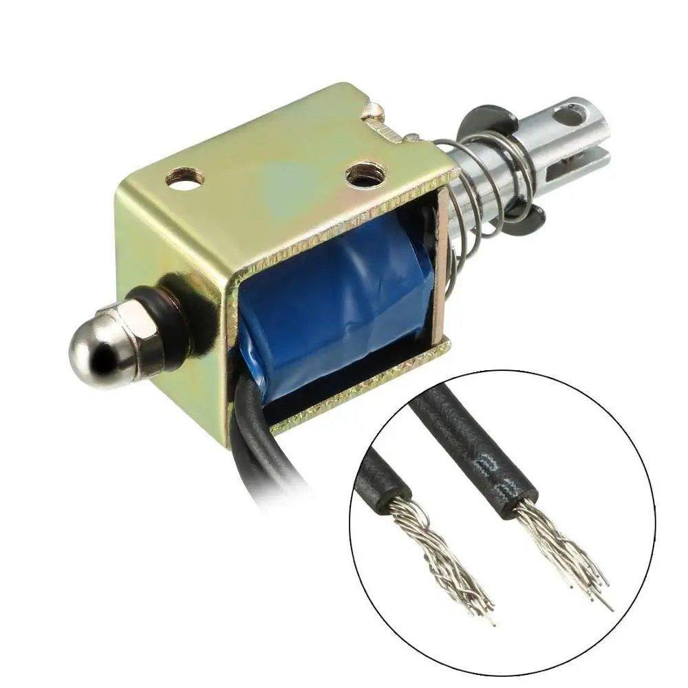 Соленоидный электромагнит 4N 10 мм с открытой рамкой линейный толчок 0 3 а