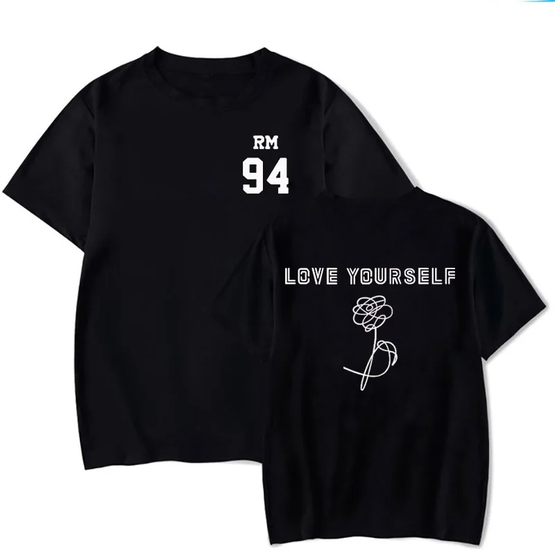 t-shirt 13 Rap Monster Джин SUGA J-HOPE JIMIN V Юнга Кук футболка LOVE YOURSELF слеза портрет комиксов футболка с узором в стиле граффити Кей-поп Харадзюку, с мультяшным принтом - Цвет: t-shirt 13