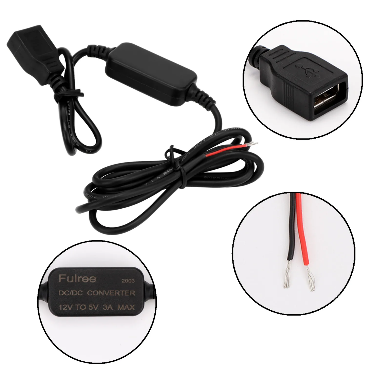 15 Вт напряжение USB адаптер 1 шт. черный 12 В до 5 преобразователь инвертор низкое