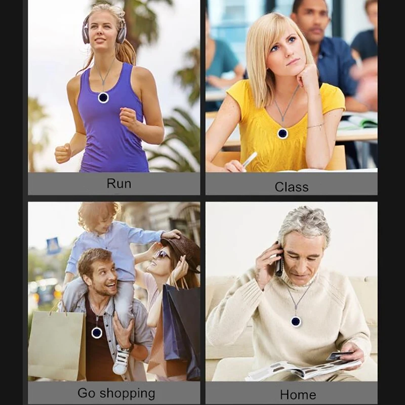 

Air Purifier,Mini USB Hanging Necklace Ion Low Noise for Adults Kids