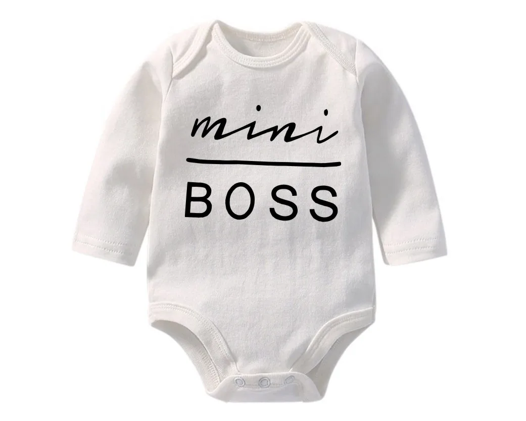 Мини-Платье с принтом &quotboss&quot Пижама детская одежда для новорожденных