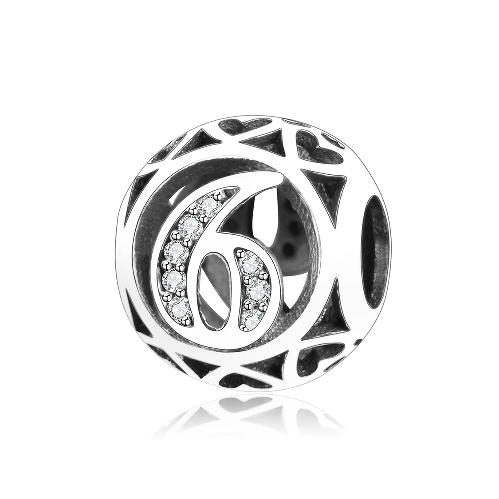 2019 Летняя коллекция 925 стерлингового серебра номер от 1 года до 9 круглый шарик