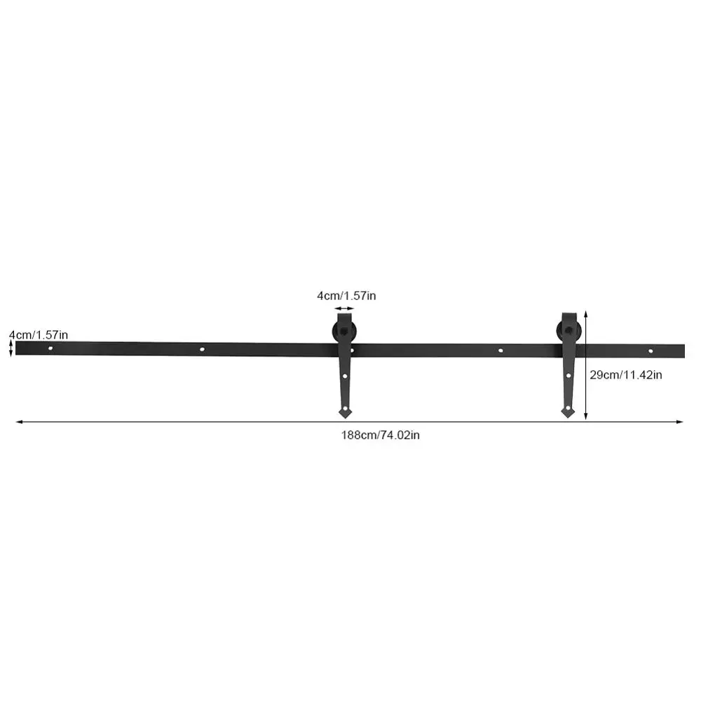 6FT оборудование для раздвижной двери сарая роликовые рельсы Набор