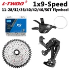 9-скоростные групповые наборы LTWOO A5 MTB, 9 S триггерный переключатель передач + задний переключатель передач KMC X9 Chain 11-28323640424650T, кассета для SHIMANO