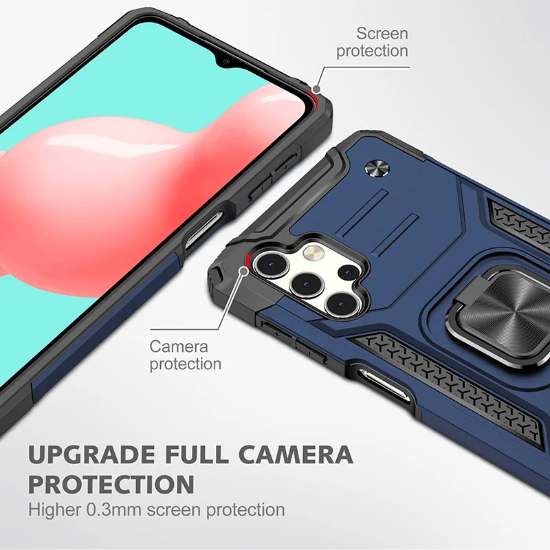 

Shockproof Solid Dual Layer Fitted Case for Samsung Galaxy A32 5G A72 A52 A12 A71 5G A81 M31 M21 S20 S21 Ultra Phone Bag