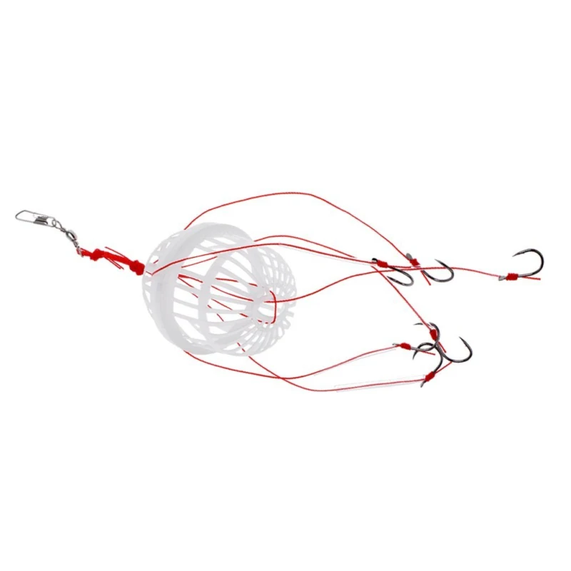 

1Pcs Fishing Hooks Explosion Baits Cage Sea Box Hook Monsters With Six Strong Carbon Steel Plastics Tackle Carp Accessories Tool