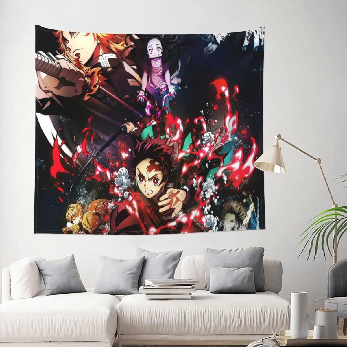 

Demon Slayer - Kimetsu No Yaiba Tapestry Anime Decoration Wall Room Home Decor Hanging Bedroom Kawaii Pattern Gift