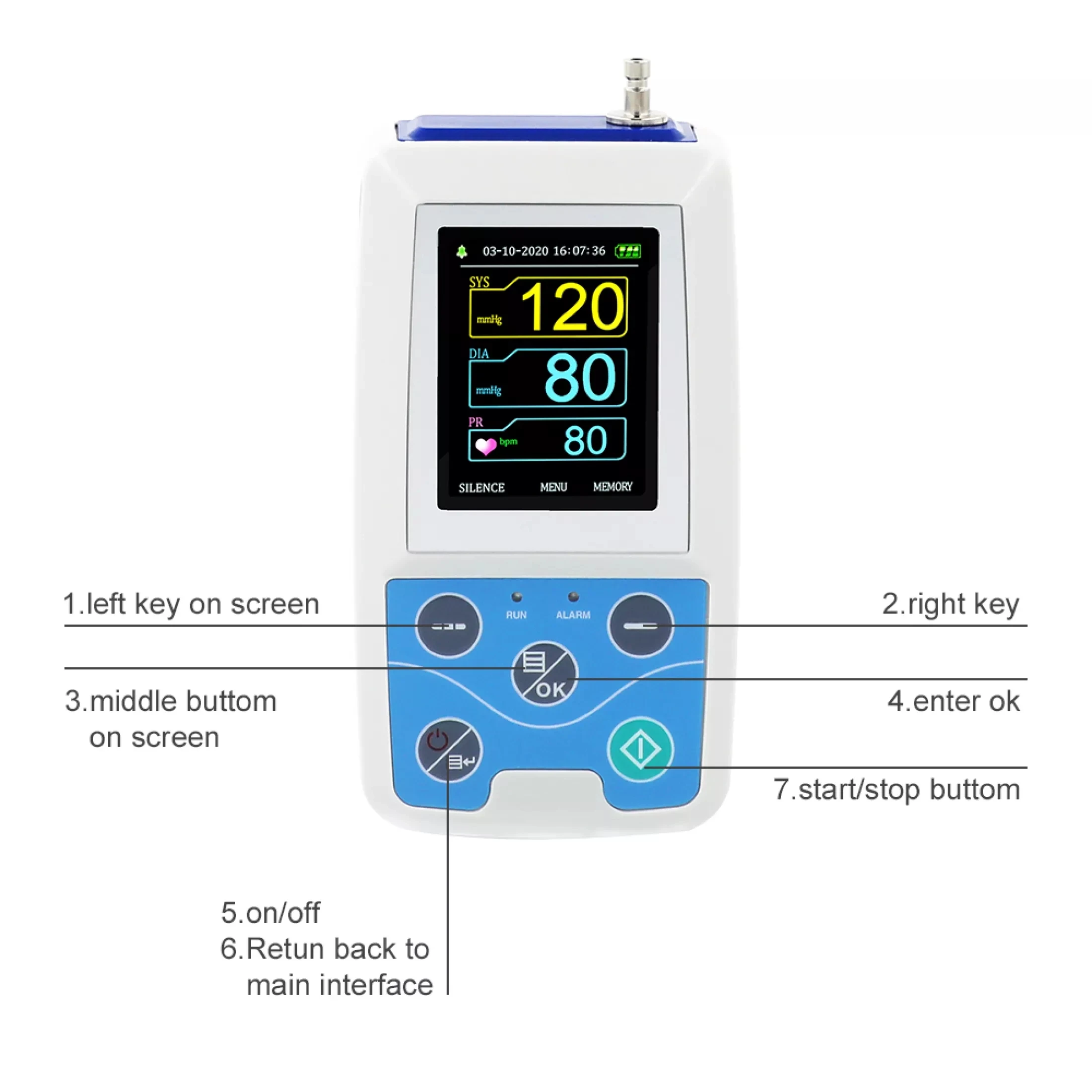 CONTEC ABPM50 24 hours Ambulatory Blood Pressure Monitor Holter ABPM BP Monitoadditionalr giving with 18-26cm cuff | Красота и