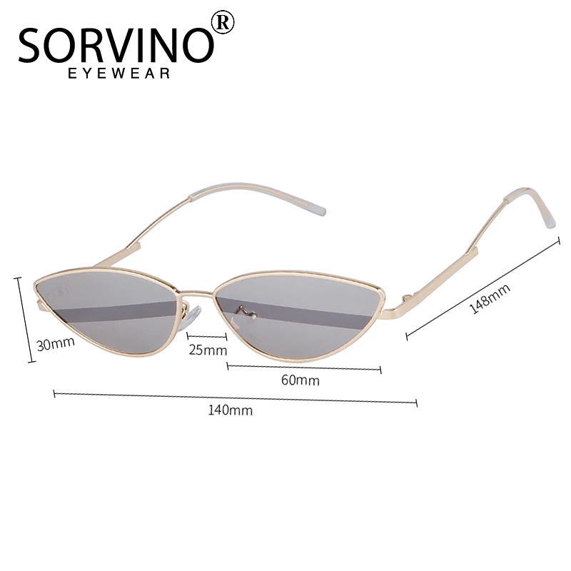 Мужские и женские треугольные очки SORVINO двухцветные солнцезащитные кошачий глаз