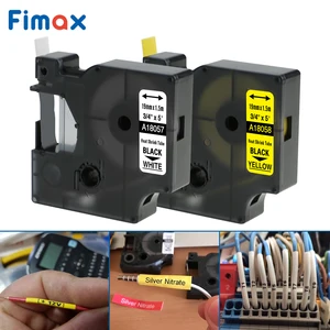 1 шт., 18053, 18054, 18055, 18056, 18051, 18057, совместимы с DYMO IND, промышленная термоусадочная трубка, производитель этикеток PRO1000, Rhino 3000, 4200