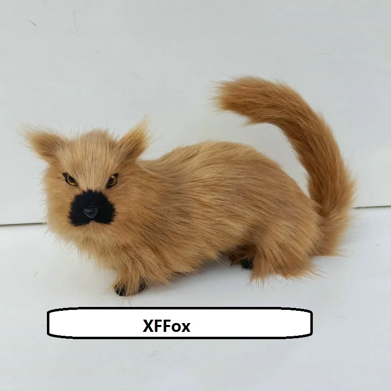 Милая имитация Weasel модель полиэтилен и мех реальная жизнь желтая кукла подарок